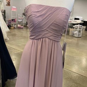 #13101 mori Lee bridesmaid formal mother of bride dress desert rose pockets